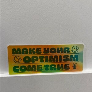 Dutch Bros Holographic 'Make Your Optimism Come True' Sticker